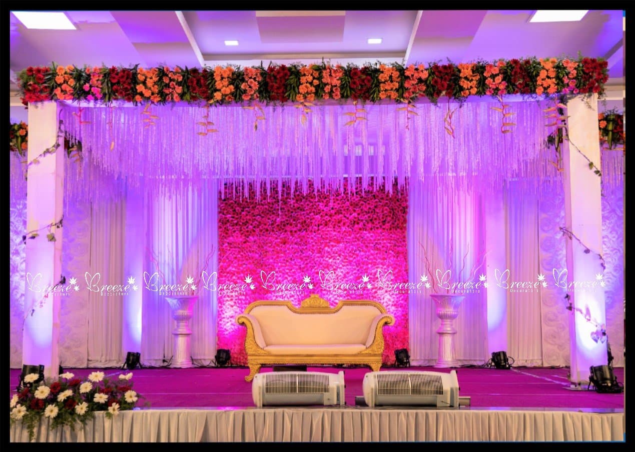 Wedding Stage Decoration - Suguna Auditorium Coimbatore - Breeze Decorators - Original Full Size Photo 11