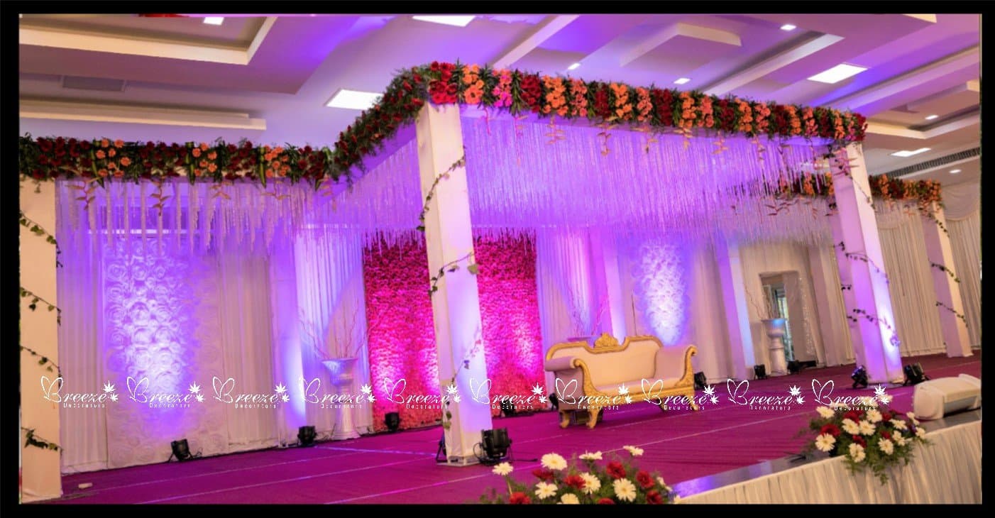Wedding Stage Decoration - Suguna Auditorium Coimbatore - Breeze Decorators - Original Full Size Photo 1