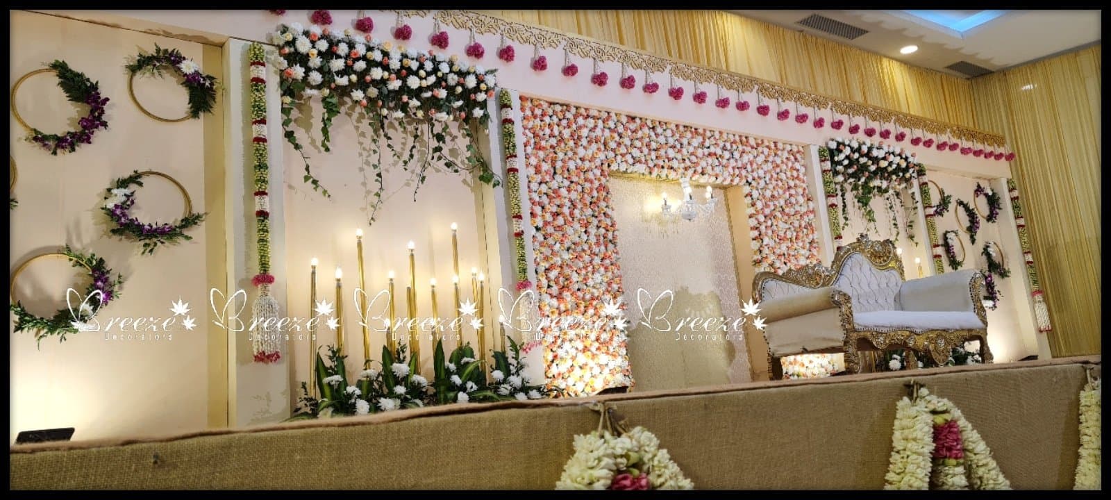 Lakshmi Thirumana Mandapam Wedding Decoration P.N Palayam Coimbatore Breeze Decorators - Original Full Size Photo 2