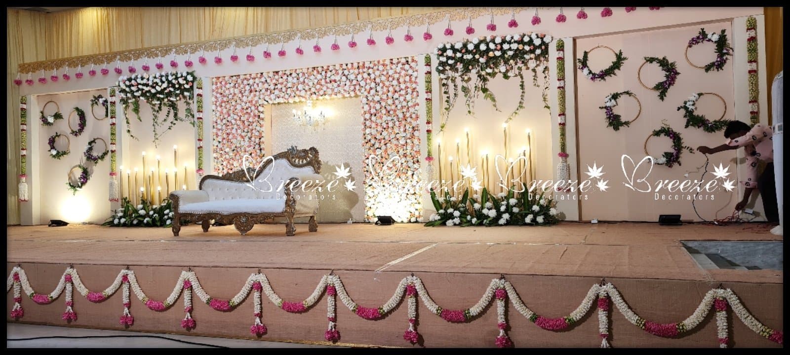 Lakshmi Thirumana Mandapam Wedding Decoration P.N Palayam Coimbatore Breeze Decorators - Original Full Size Photo 4