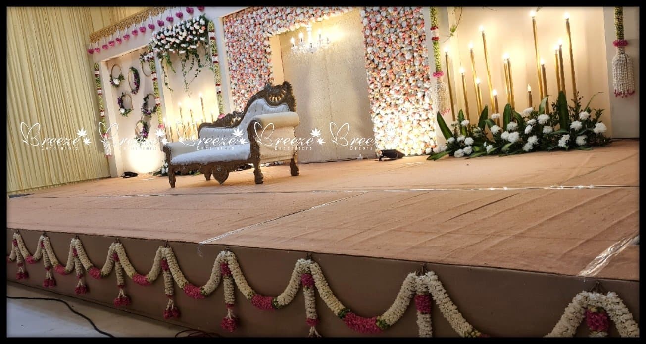 Lakshmi Thirumana Mandapam Wedding Decoration P.N Palayam Coimbatore Breeze Decorators - Original Full Size Photo 5