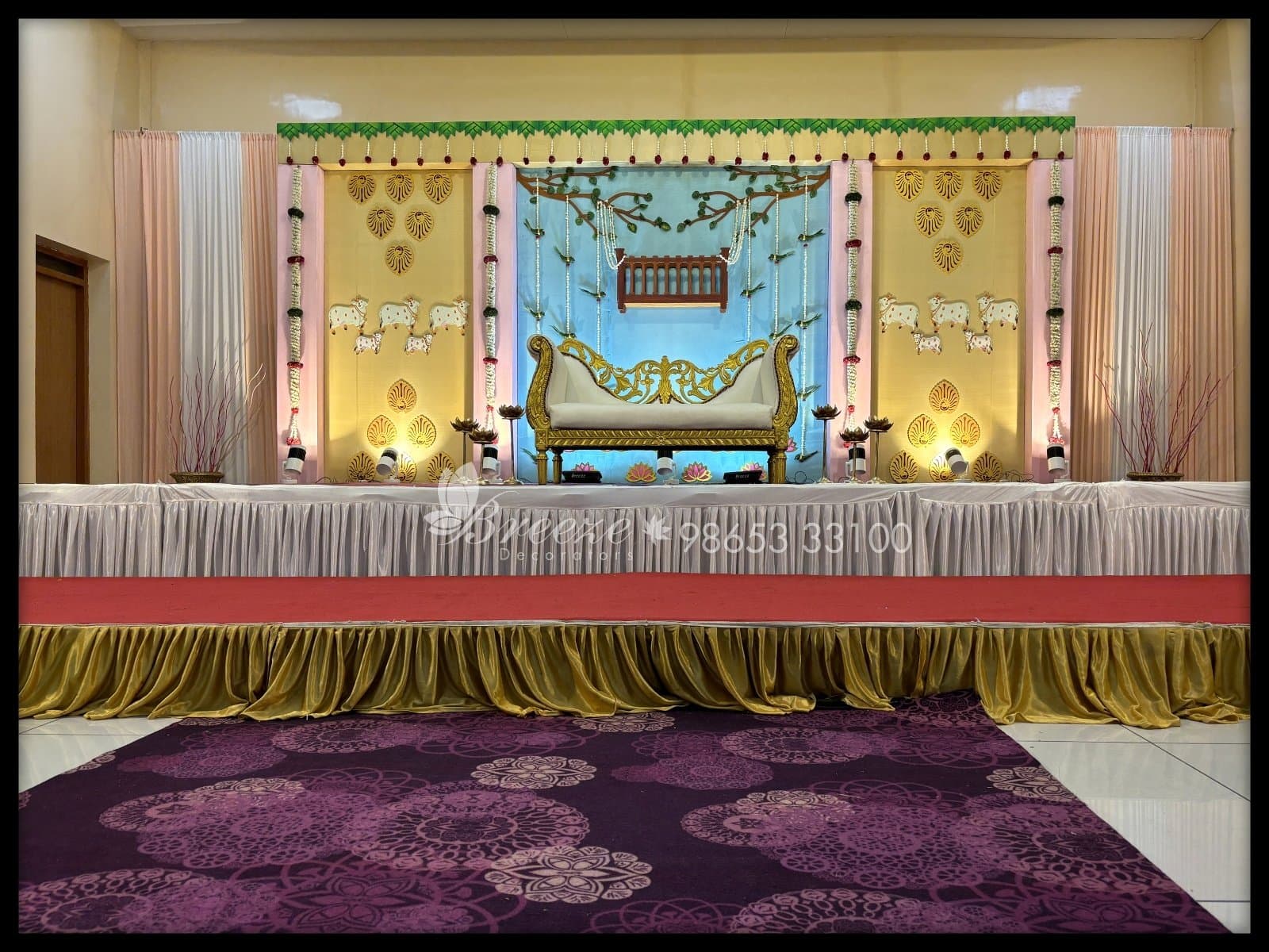 Suguna Auditorium Coimbatore Valaikappu Function Decoration - Original Full Size Photo 1