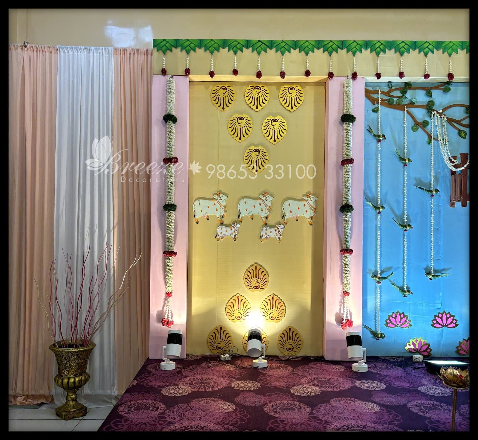 Suguna Auditorium Coimbatore Valaikappu Function Decoration - Original Full Size Photo 3