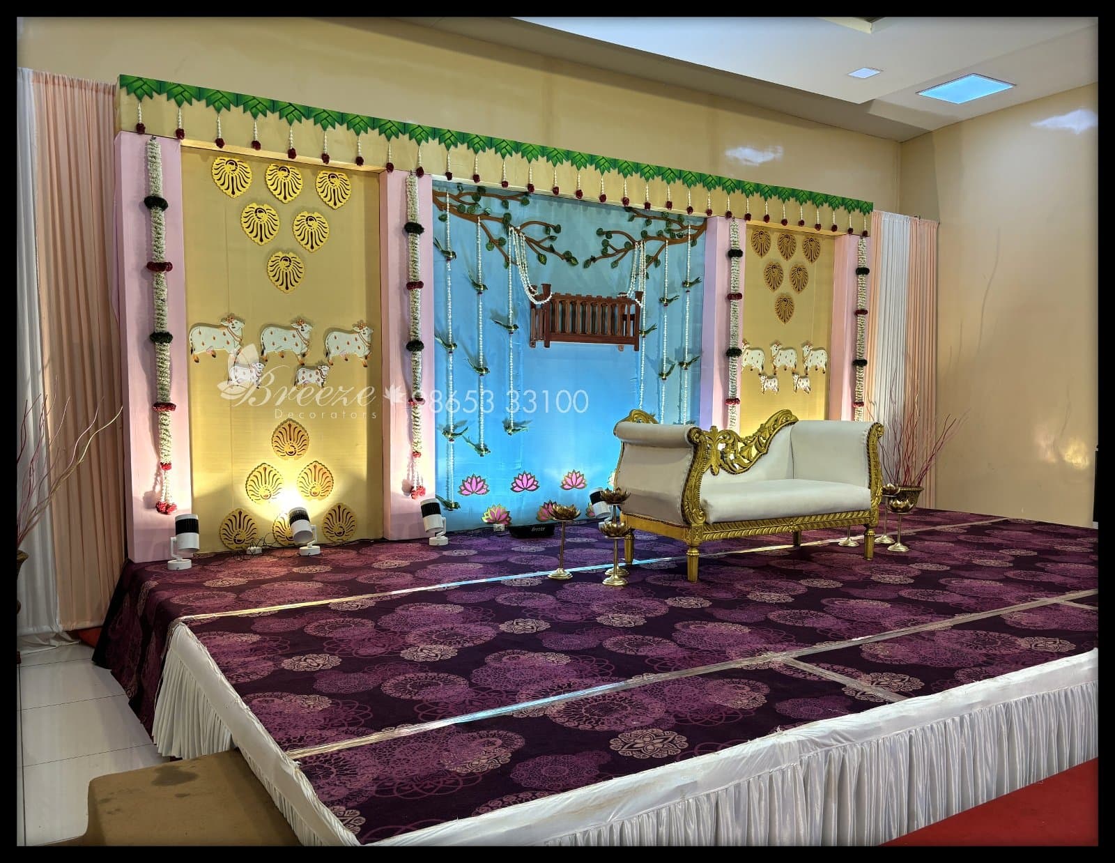 Suguna Auditorium Coimbatore Valaikappu Function Decoration - Original Full Size Photo 5