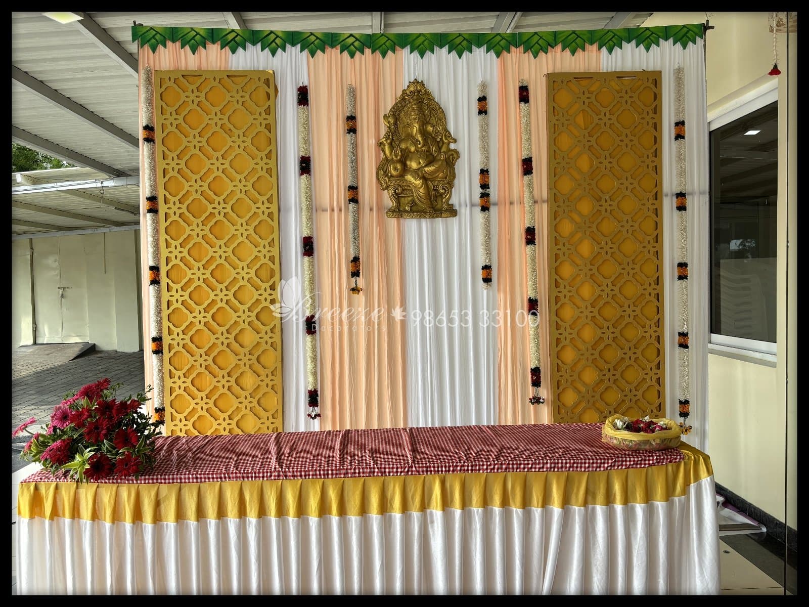 Suguna Auditorium Coimbatore Valaikappu Function Decoration - Original Full Size Photo 6