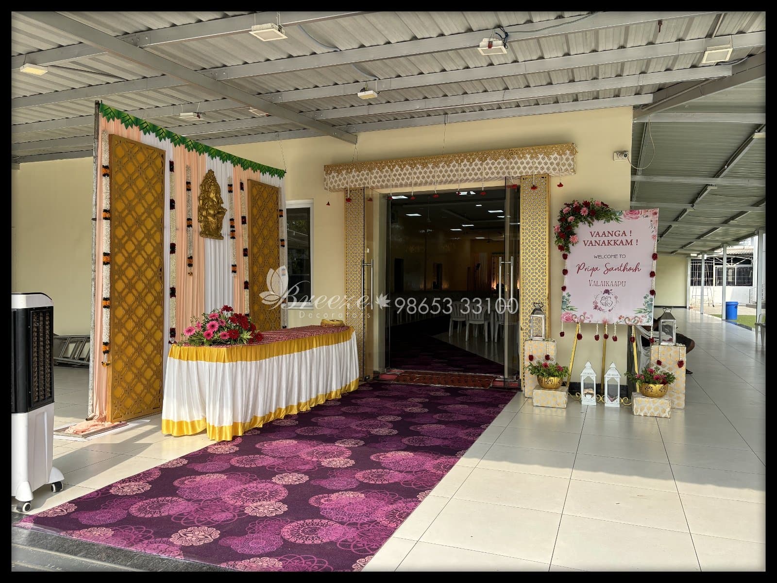 Suguna Auditorium Coimbatore Valaikappu Function Decoration - Original Full Size Photo 7