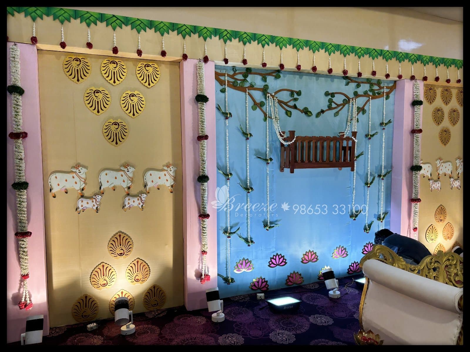 Suguna Auditorium Coimbatore Valaikappu Function Decoration - Original Full Size Photo 8