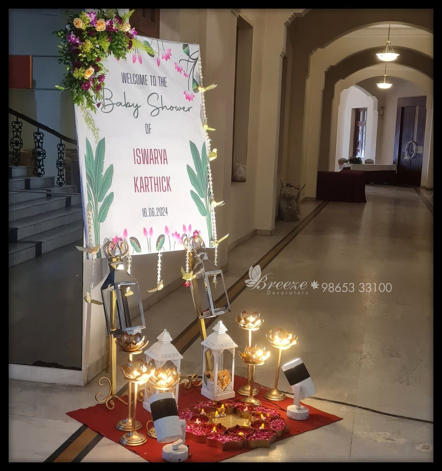 Elegant Baby Shower Celebration: Breeze Decorators Transform Jenneys Residency Diamond Hall - Original Full Size Photo 5