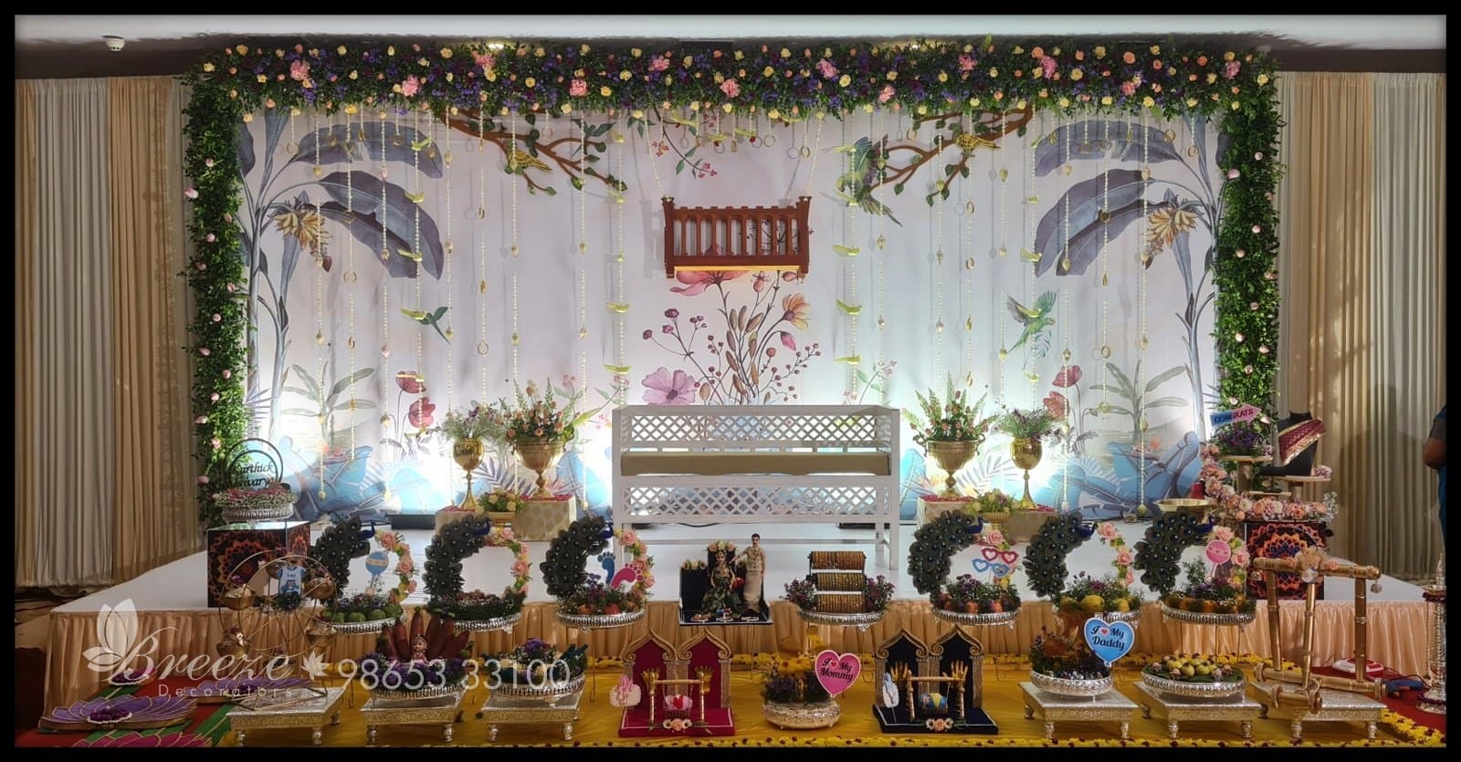 Elegant Baby Shower Celebration: Breeze Decorators Transform Jenneys Residency Diamond Hall - Original Full Size Photo 1
