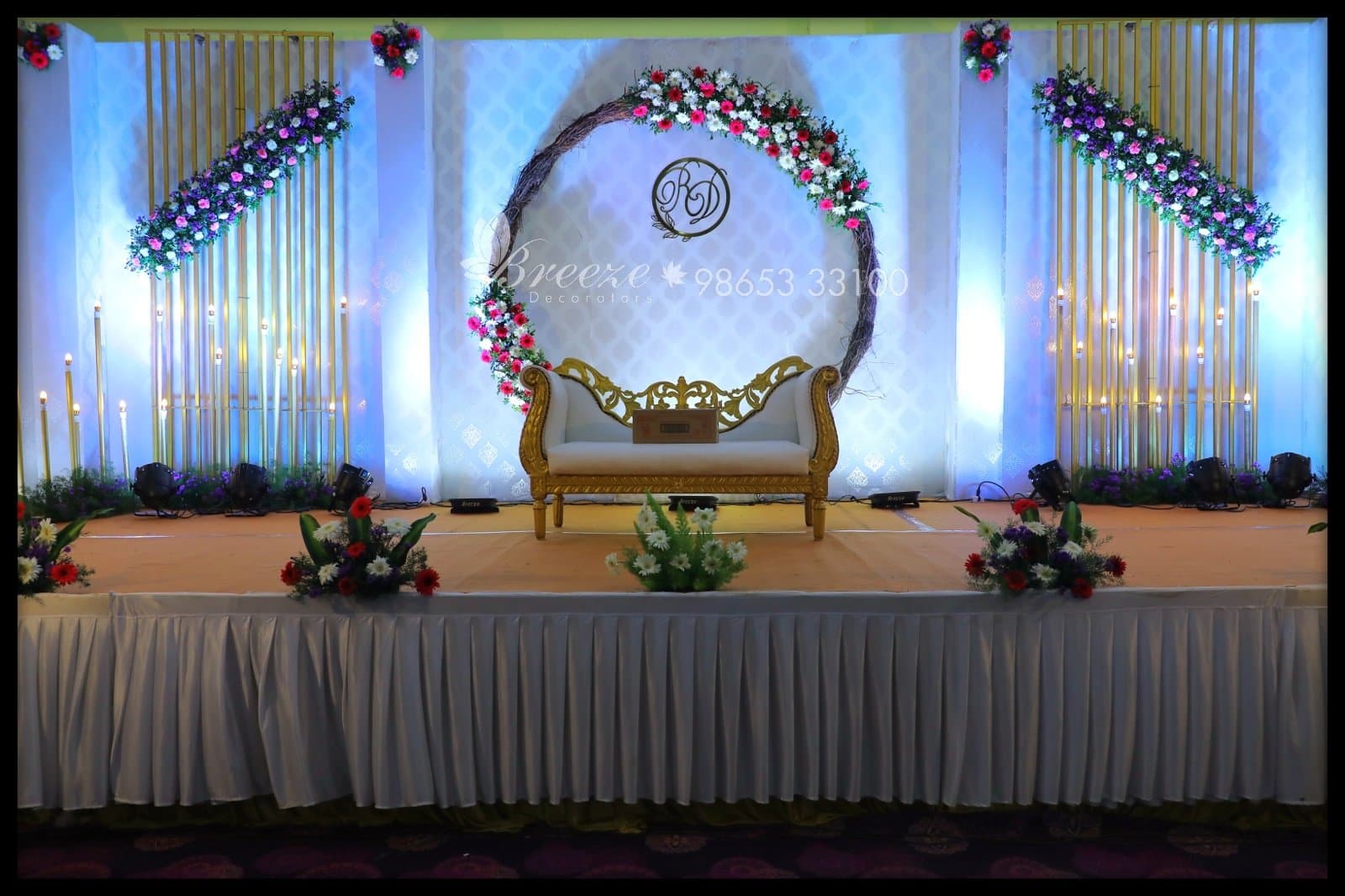 Elegant Wedding Decorations by Breeze Decorators at C M Kalyana Mandapam, Avarampalayam, Coimbatore - Original Full Size Photo 2