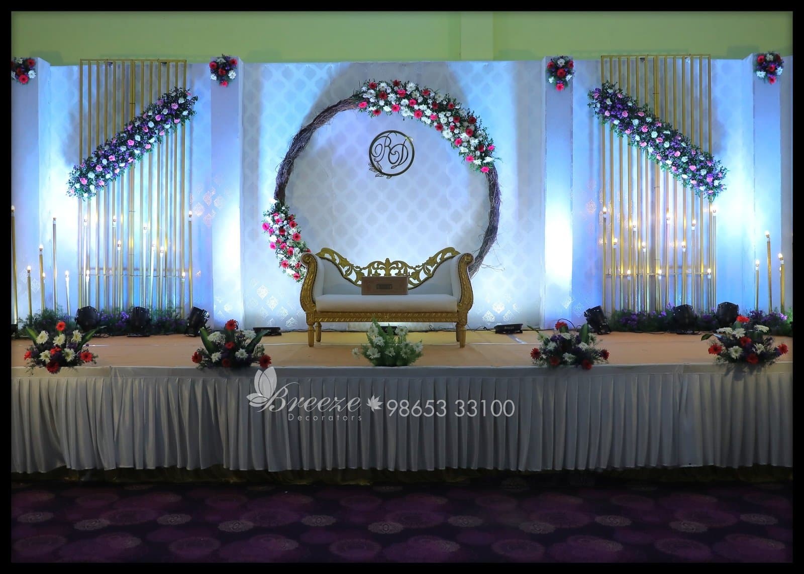 Elegant Wedding Decorations by Breeze Decorators at C M Kalyana Mandapam, Avarampalayam, Coimbatore - Original Full Size Photo 3