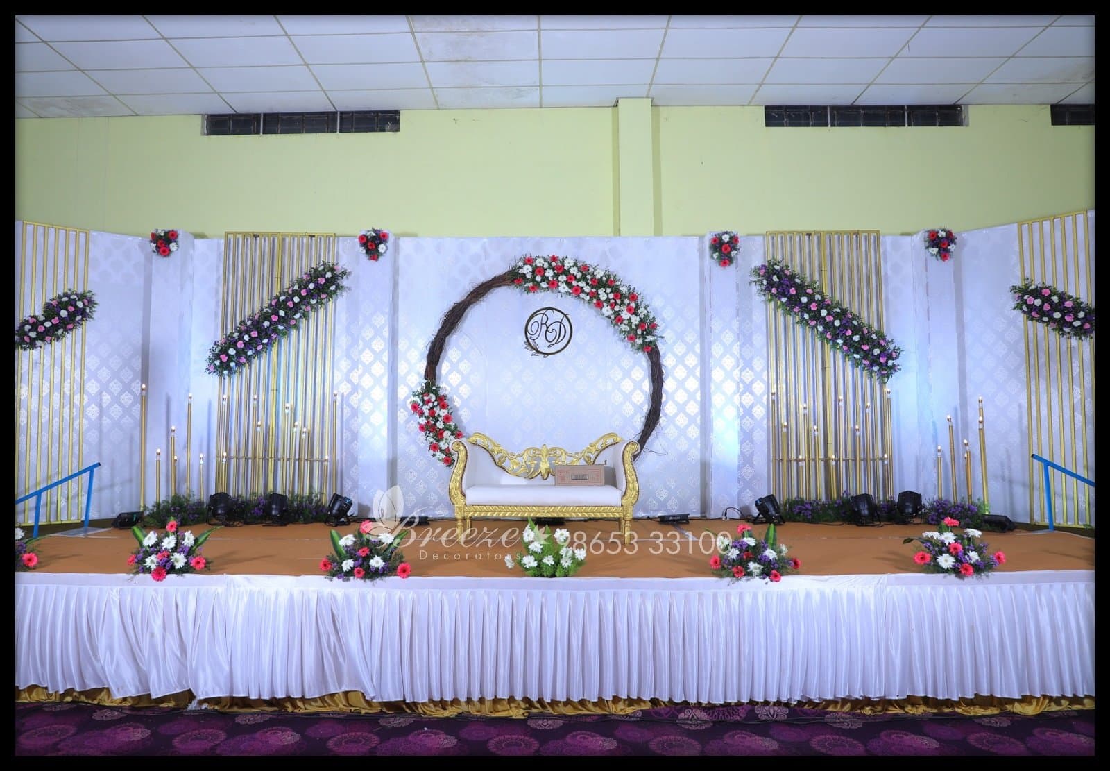 Elegant Wedding Decorations by Breeze Decorators at C M Kalyana Mandapam, Avarampalayam, Coimbatore - Original Full Size Photo 1