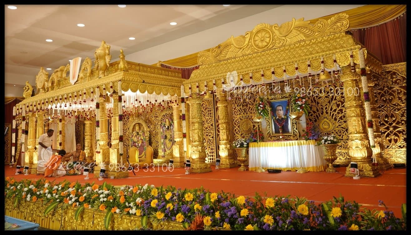 Stunning Wedding Decor at Sri Aishwarya Mahal, Namakkal by Breeze Decorators - Original Full Size Photo 21
