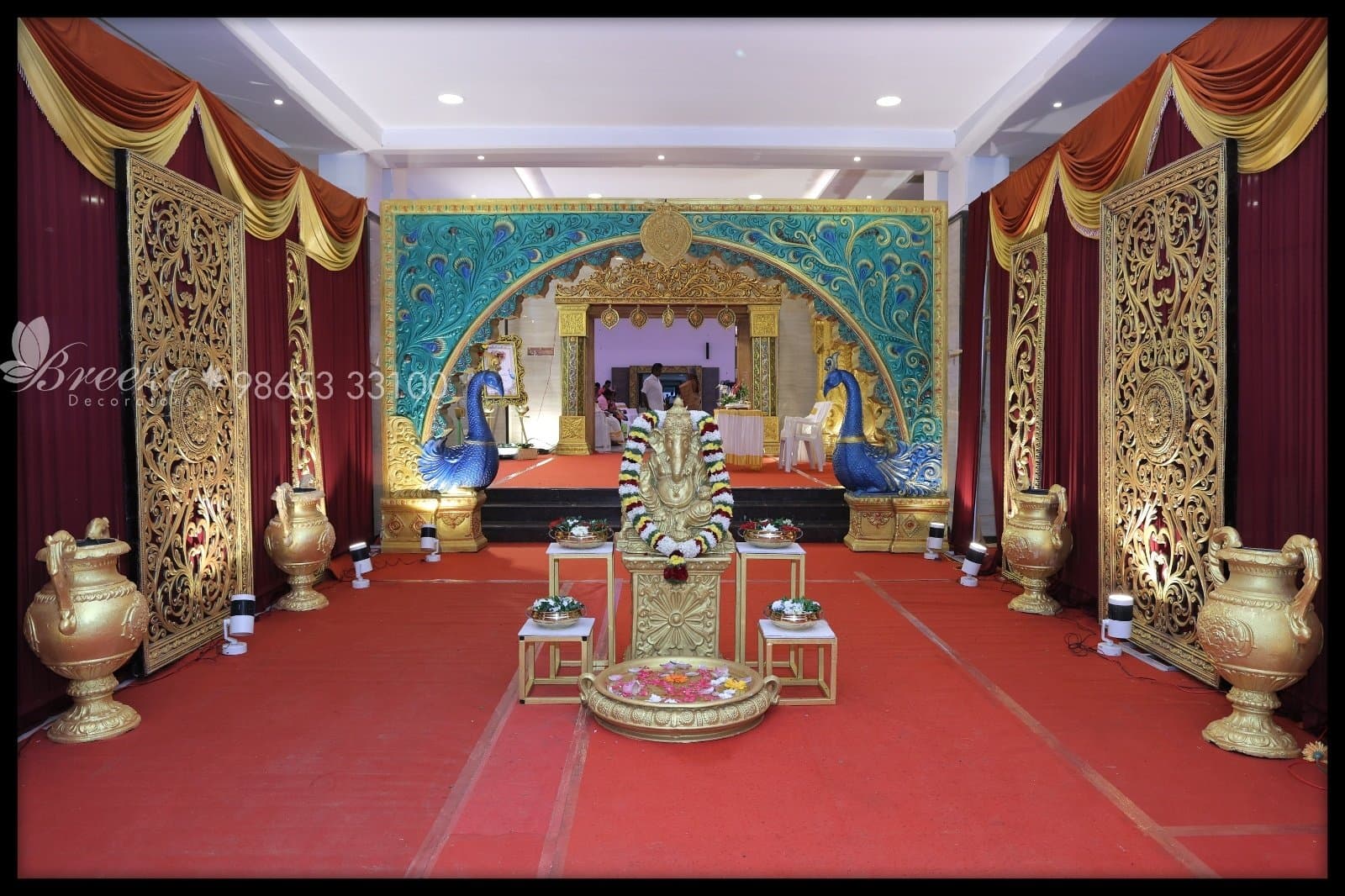 Stunning Wedding Decor at Sri Aishwarya Mahal, Namakkal by Breeze Decorators - Original Full Size Photo 24