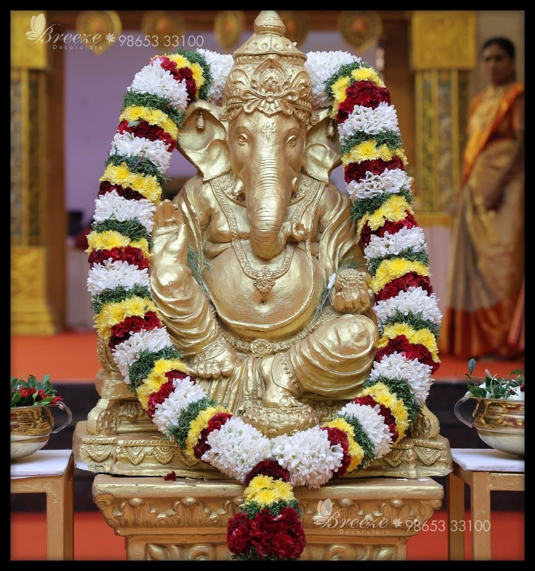 Stunning Wedding Decor at Sri Aishwarya Mahal, Namakkal by Breeze Decorators - Original Full Size Photo 26
