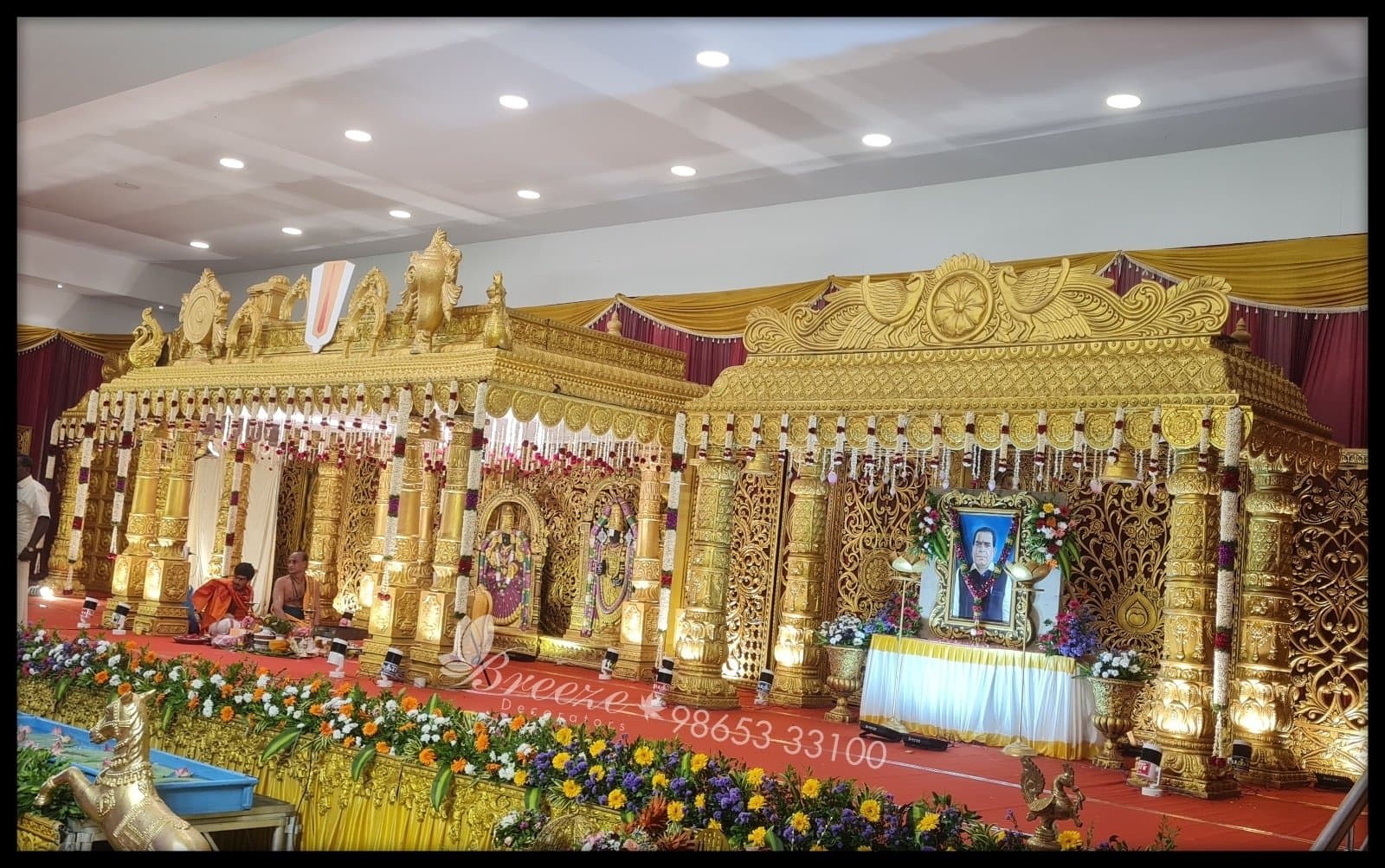 Stunning Wedding Decor at Sri Aishwarya Mahal, Namakkal by Breeze Decorators - Original Full Size Photo 11