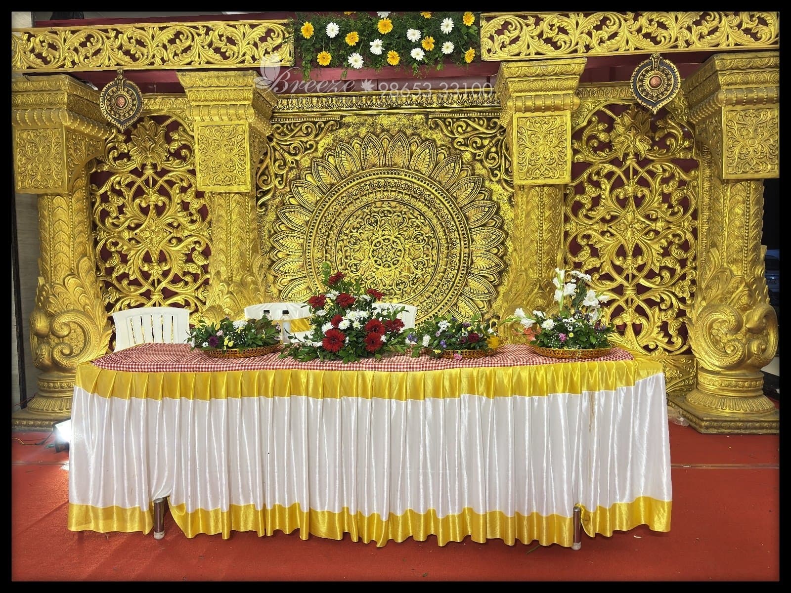 Stunning Wedding Decor at Sri Aishwarya Mahal, Namakkal by Breeze Decorators - Original Full Size Photo 13