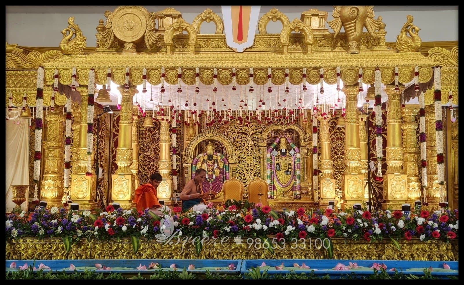 Stunning Wedding Decor at Sri Aishwarya Mahal, Namakkal by Breeze Decorators - Original Full Size Photo 18