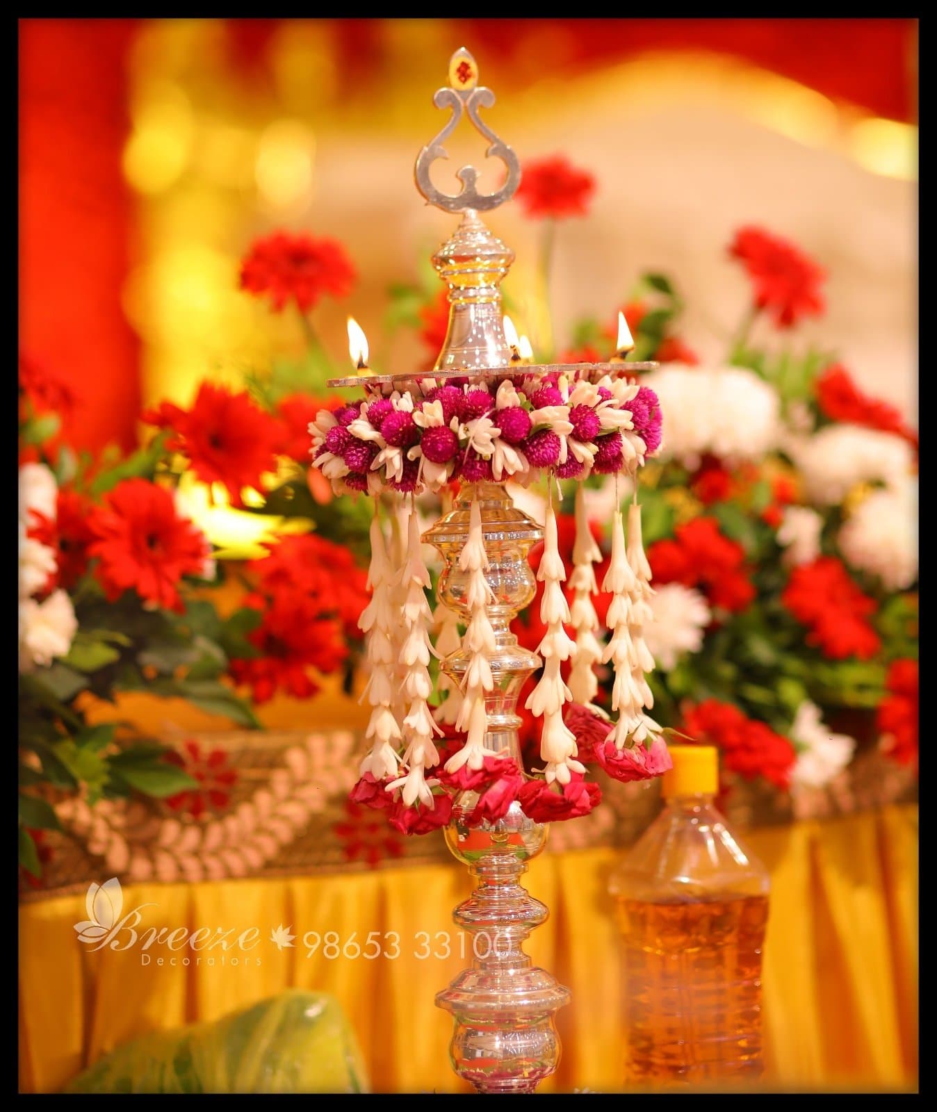 Stunning Kurinji Hall Wedding Stage Design by Breeze Decorators - Original Full Size Photo 2