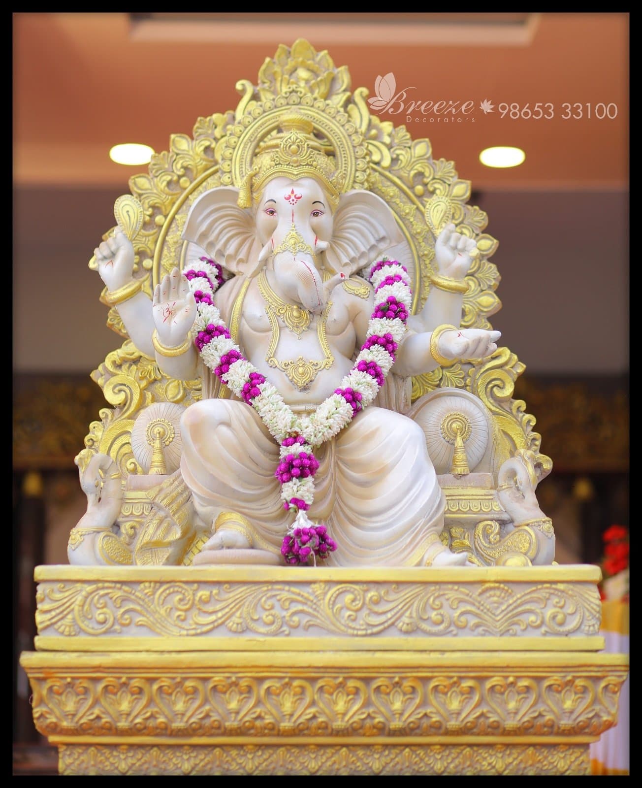 Stunning Kurinji Hall Wedding Stage Design by Breeze Decorators - Original Full Size Photo 3