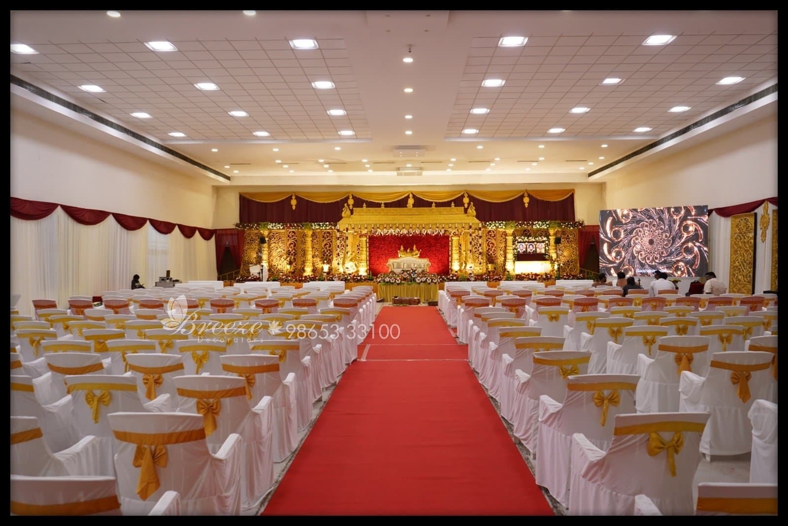 Stunning Kurinji Hall Wedding Stage Design by Breeze Decorators - Original Full Size Photo 1