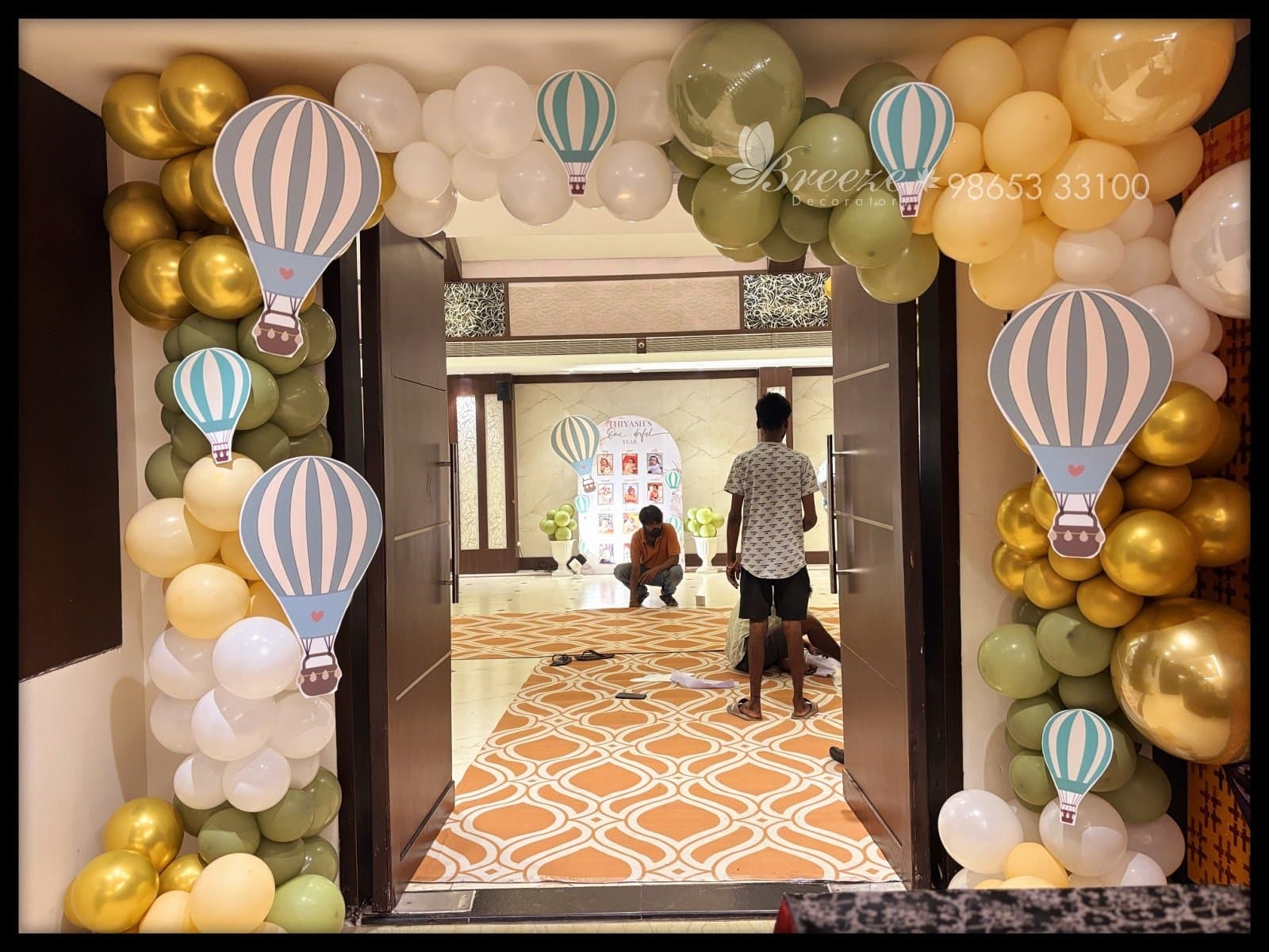 THIYASH MITHRAN's 1st Birthday Decoration by Breeze Decorators at Hash Six Hotels, Coimbatore – A Magical Celebration - Original Full Size Photo 5