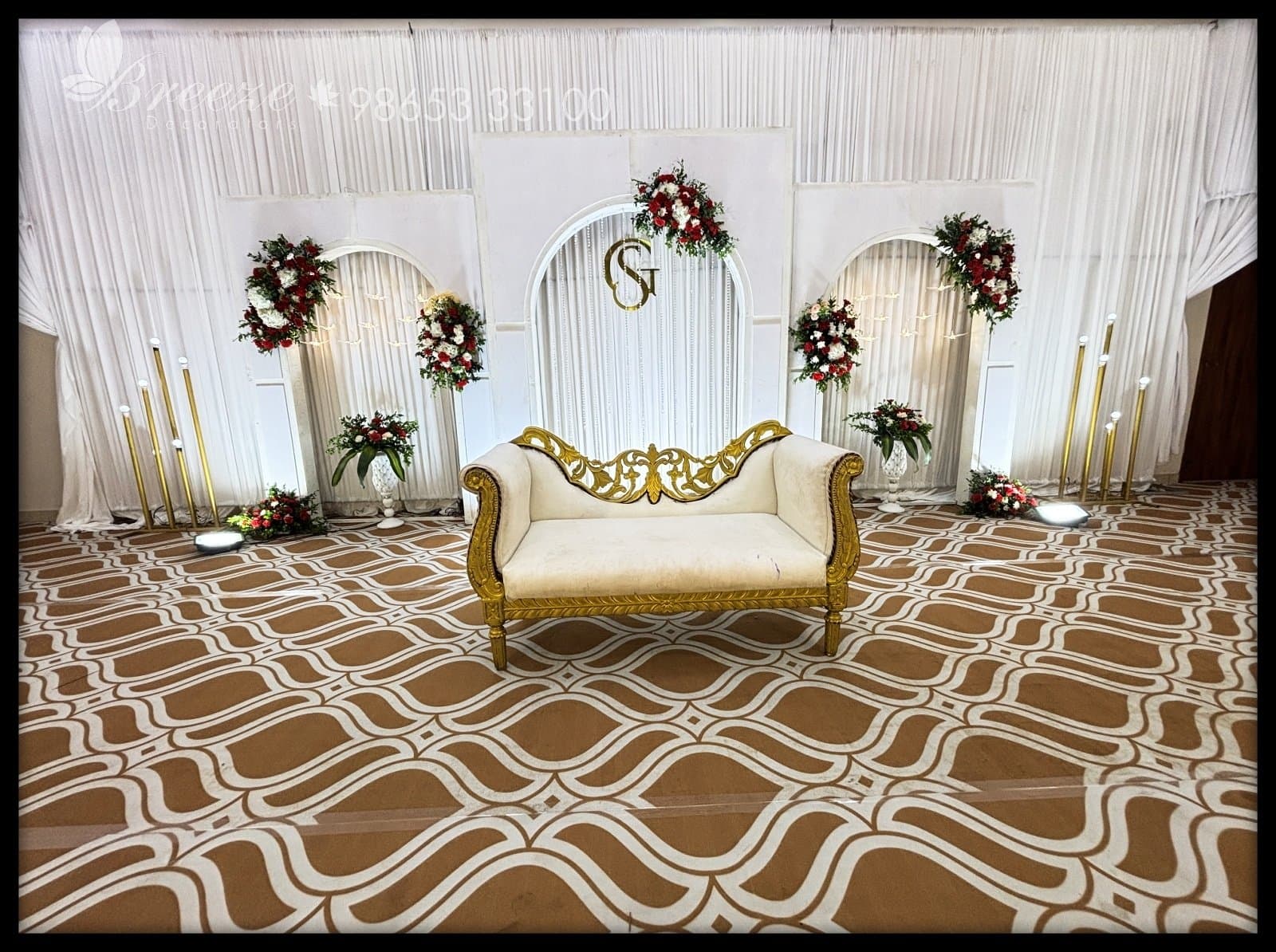 Gokul & Sneha Wedding Reception Decoration at GP Grand Galaxy by Breeze Decorators - Original Full Size Photo 5