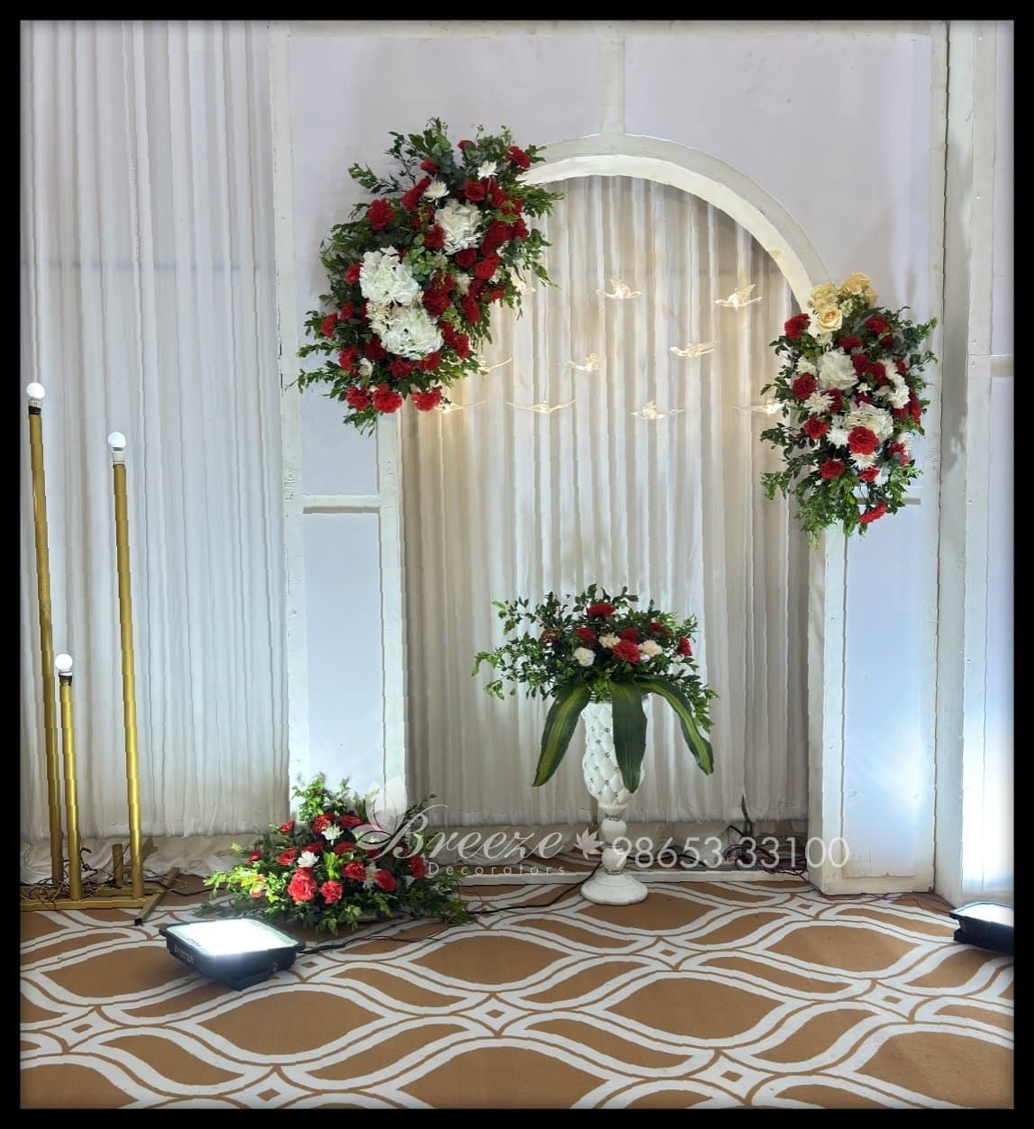 Gokul & Sneha Wedding Reception Decoration at GP Grand Galaxy by Breeze Decorators - Original Full Size Photo 7