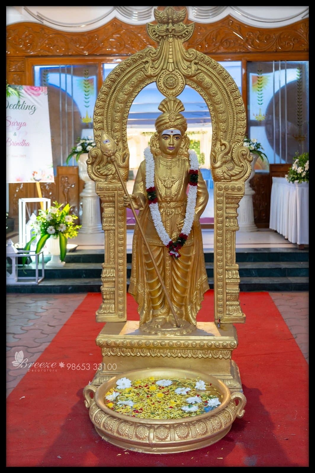 Wedding Decoration at Sree Ayyappa Seva Sangam Community Hall Coimbatore by Breeze Decorators - Original Full Size Photo 11