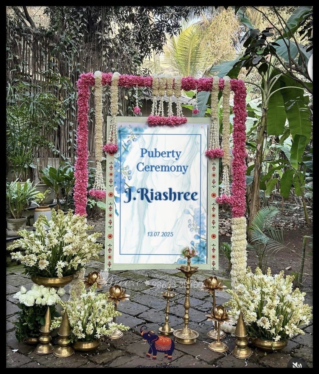 Puberty Ceremony Decoration: Celebrating J.Riashree's Beautiful Traditional Event at SUGUNA Mini Hall - Original Full Size Photo 6
