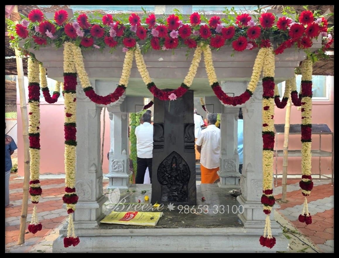 Aanoor Kovil Festival Stage & Mandapam Decor