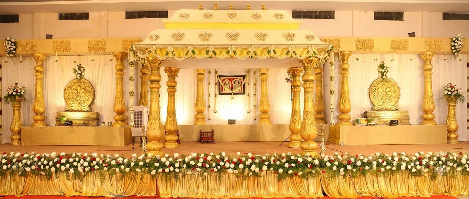 Traditional South Indian Temple Style Backdrop